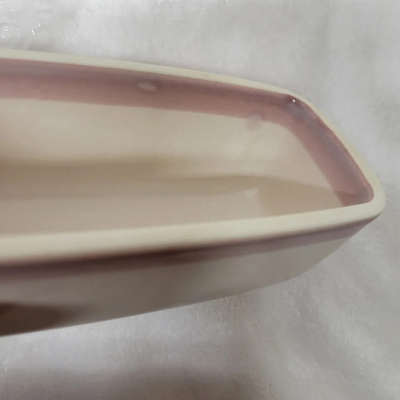 PFALTZGRAFF 2 Pc “AURA" 7" BUTTER DISH W/LID/CREAM-PINK-BLUE STONEWARE - Picture 11 of 12